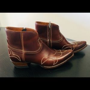 Authentic All leather Ranch Road Bell Boots brown